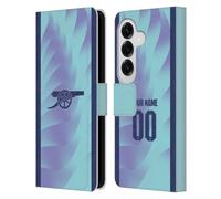 Head Case Designs Officially Licensed Custom Customised Personalised Arsenal FC Third 2024/25 Kit Leather Wallet Case Compatible With Samsung Galaxy S26
