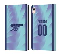 Head Case Designs Officially Licensed Custom Customised Personalised Arsenal FC Third 2024/25 Kit Leather Wallet Case Compatible With Apple iPad mini (2021/2024)