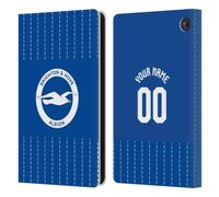 Head Case Designs Officially Licensed Custom Customised Personalised Brighton & Hove Albion F.C Home 2026/27 Badge Kit Leather Wallet Case Compatible With Amazon Fire 7 2022