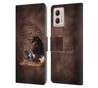 Head Case Designs Officially Licensed Custom Customised Personalised Brigid Ashwood Horse Name and Initial Leather Book Wallet Case Cover Compatible With Motorola Moto G53 5G