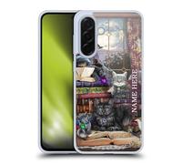 Head Case Designs Officially Licensed Custom Customised Personalised Brigid Ashwood Storytime Cats And Books Name and Initial Gel Case [Military Grade Protection] Compatible With Samsung Galaxy A36 5G