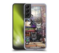 Head Case Designs Officially Licensed Custom Customised Personalised Brigid Ashwood Storytime Cats And Books Name and Initial Hard Back Case Compatible With Samsung Galaxy S22+ 5G