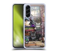 Head Case Designs Officially Licensed Custom Customised Personalised Brigid Ashwood Storytime Cats And Books Name and Initial Gel Case [Military Grade Protection] Compatible With Samsung Galaxy A56 5G