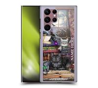 Head Case Designs Officially Licensed Custom Customised Personalised Brigid Ashwood Storytime Cats And Books Name and Initial Hard Back Case Compatible With Samsung Galaxy S22 Ultra 5G