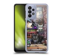 Head Case Designs Officially Licensed Custom Customised Personalised Brigid Ashwood Storytime Cats And Books Name and Initial Hard Back Case Compatible With Samsung Galaxy A23 / 5G (2022)