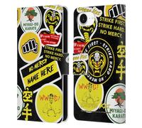 Head Case Designs Officially Licensed Custom Customised Personalised Cobra Kai Name In Strike Logo 2 Art Leather Book Wallet Case Cover Compatible With Apple iPhone 16e