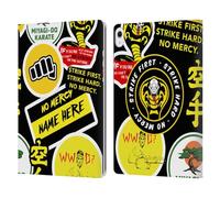 Head Case Designs Officially Licensed Custom Customised Personalised Cobra Kai Name In Strike Logo 2 Art Leather Wallet Case Compatible With Apple iPad Air 13 2024/2025