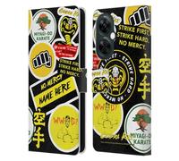Head Case Designs Officially Licensed Custom Customised Personalised Cobra Kai Name In Strike Logo 2 Art Leather Book Wallet Case Cover Compatible With OnePlus Nord N30