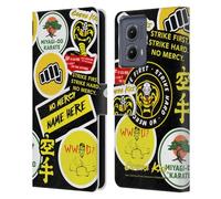Head Case Designs Officially Licensed Custom Customised Personalised Cobra Kai Name In Strike Logo 2 Art Leather Book Wallet Case Cover Compatible With Motorola Edge (2024)