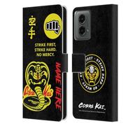 Head Case Designs Officially Licensed Custom Customised Personalised Cobra Kai Name In Strike Logo Art Leather Book Wallet Case Cover Compatible With Motorola Moto G (2024)