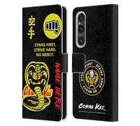 Head Case Designs Officially Licensed Custom Customised Personalised Cobra Kai Name In Strike Logo Art Leather Book Wallet Case Cover Compatible With Sony Xperia 1 V 5G