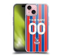Head Case Designs Officially Licensed Custom Customised Personalised Crystal Palace Football Club Home 2025/26 Kit Gel Case [Military Grade] Compatible with Apple iPhone 15 & Compatible with MagSafe