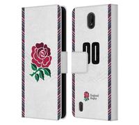 Head Case Designs Officially Licensed Custom Customised Personalised England Rugby Union Home 2024/25 Kit Leather Wallet Case Compatible With Nokia C01 Plus/C1 2nd Edition