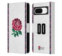 Head Case Designs Officially Licensed Custom Customised Personalised England Rugby Union Home 2024/25 Kit Leather Wallet Case Compatible With Google Pixel 8