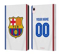 Head Case Designs Officially Licensed Custom Customised Personalised FC Barcelona Away 2023/24 Kit Leather Wallet Case Compatible With Apple iPad mini (2021/2024)