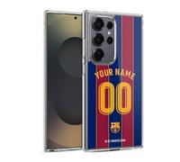 Head Case Designs Officially Licensed Custom Customised Personalised FC Barcelona Home 2020/21 Kit Soft Gel Case [Military Grade Protection] Compatible With Samsung Galaxy S25 Ultra
