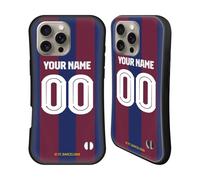 Head Case Designs Officially Licensed Custom Customised Personalised FC Barcelona Home 2023/24 Kit Hybrid Case Compatible With Apple iPhone 16 Pro Max