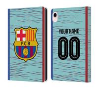 Head Case Designs Officially Licensed Custom Customised Personalised FC Barcelona Third 2023/24 Kit Leather Book Wallet Case Cover Compatible With Apple iPad mini (2021/2024)