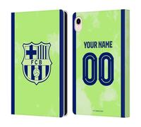 Head Case Designs Officially Licensed Custom Customised Personalised FC Barcelona Third 2024/25 Kit Leather Wallet Case Compatible With Apple iPad mini (2021/2024)
