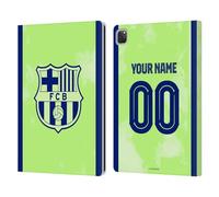 Head Case Designs Officially Licensed Custom Customised Personalised FC Barcelona Third 2024/25 Kit Leather Wallet Case Compatible With Apple iPad Pro 12.9 2020/2021/2022