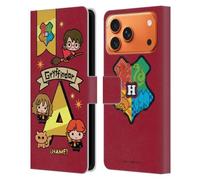 Head Case Designs Officially Licensed Custom Customised Personalised Harry Potter Name Gryffindor Deathly Hallows L Leather Wallet Case Compatible With Apple iPhone 17 Pro Max