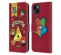 Head Case Designs Officially Licensed Custom Customised Personalised Harry Potter Name Gryffindor Deathly Hallows L Leather Wallet Case Compatible With Apple iPhone 15 Plus