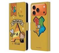 Head Case Designs Officially Licensed Custom Customised Personalised Harry Potter Name Hufflepuff Deathly Hallows L Leather Wallet Case Compatible With Apple iPhone 17 Pro Max