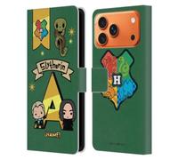 Head Case Designs Officially Licensed Custom Customised Personalised Harry Potter Name Slytherin Deathly Hallows L Leather Wallet Case Compatible With Apple iPhone 17 Pro Max