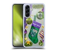 Head Case Designs Officially Licensed Custom Customised Personalised Harry Potter Slytherin Christmas Ornaments Gel Case [Military Grade Protection] Compatible With Samsung Galaxy A56 5G