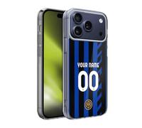 Head Case Designs Officially Licensed Custom Customised Personalised Inter Milan Home 2024/25 Kit Gel Case [Military Grade Protection] Compatible With Apple iPhone 17 Pro Max