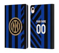 Head Case Designs Officially Licensed Custom Customised Personalised Inter Milan Home 2024/25 Kit Leather Wallet Case Compatible With Apple iPad mini (2021/2024)
