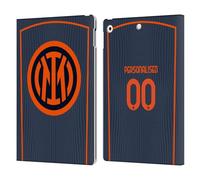 Head Case Designs Officially Licensed Custom Customised Personalised Inter Milan Third 2025/26 Players Home Kit Leather Wallet Case Compatible With Apple iPad 10.2 2019/2020/2021