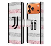 Head Case Designs Officially Licensed Custom Customised Personalised Juventus Football Club Away 2023/24 Match Kit Leather Wallet Case Compatible With Apple iPhone 17 Pro Max