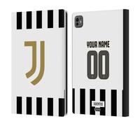 Head Case Designs Officially Licensed Custom Customised Personalised Juventus Football Club Home 2026/27 Kit Leather Wallet Case Compatible With Apple iPad Pro 11 M4/M5 2024/2025