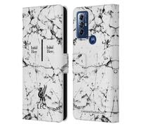 Head Case Designs Officially Licensed Custom Customised Personalised Liverpool Football Club Liver Bird Marble Logo 1 Leather Book Wallet Case Cover Compatible With Motorola Moto G Play (2023)