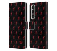 Head Case Designs Officially Licensed Custom Customised Personalised Liverpool Football Club Liver Bird Red Logo 1 Leather Book Wallet Case Cover Compatible With Sony Xperia 1 V 5G