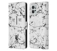 Head Case Designs Officially Licensed Custom Customised Personalised Liverpool Football Club Liver Bird Marble Logo 1 Leather Book Wallet Case Cover Compatible With Motorola Moto G Power (2023)