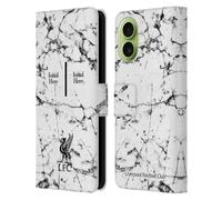 Head Case Designs Officially Licensed Custom Customised Personalised Liverpool Football Club Liver Bird Marble Logo 1 Leather Wallet Case Compatible With Apple iPhone 17