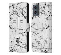 Head Case Designs Officially Licensed Custom Customised Personalised Liverpool Football Club Liver Bird Marble Logo 1 Leather Book Wallet Case Cover Compatible With Motorola Moto G (2023)