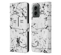 Head Case Designs Officially Licensed Custom Customised Personalised Liverpool Football Club Liver Bird Marble Logo 1 Leather Book Wallet Case Cover Compatible With Motorola Moto G (2024)