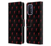 Head Case Designs Officially Licensed Custom Customised Personalised Liverpool Football Club Liver Bird Red Logo 1 Leather Book Wallet Case Cover Compatible With Oppo A54 5G