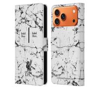 Head Case Designs Officially Licensed Custom Customised Personalised Liverpool Football Club Liver Bird Marble Logo 1 Leather Wallet Case Compatible With Apple iPhone 17 Pro Max