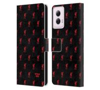 Head Case Designs Officially Licensed Custom Customised Personalised Liverpool Football Club Liver Bird Red Logo 1 Leather Book Wallet Case Cover Compatible With Motorola Moto G Power (2024)