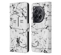 Head Case Designs Officially Licensed Custom Customised Personalised Liverpool Football Club Liver Bird Marble Logo 1 Leather Book Wallet Case Cover Compatible With OnePlus 12