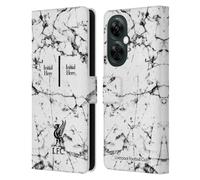 Head Case Designs Officially Licensed Custom Customised Personalised Liverpool Football Club Liver Bird Marble Logo 1 Leather Book Wallet Case Cover Compatible With OnePlus Nord N30