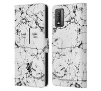 Head Case Designs Officially Licensed Custom Customised Personalised Liverpool Football Club Liver Bird Marble Logo 1 Leather Book Wallet Case Cover Compatible With Nokia C210