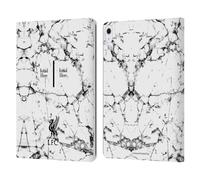 Head Case Designs Officially Licensed Custom Customised Personalised Liverpool Football Club Liver Bird Marble Logo 1 Leather Wallet Case Compatible With Apple iPad Air 13 2024/2025