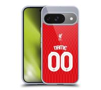 Head Case Designs Officially Licensed Custom Customised Personalised Liverpool Football Club Red Personalise Home Away Third Kit Shirt Soft Gel Case Compatible With Google Pixel 9 / Pixel 9 Pro