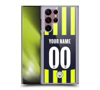 Head Case Designs Officially Licensed Custom Customised Personalised Manchester City Man City FC Away 2024/25 Badge Kit Hard Back Case Compatible With Samsung Galaxy S22 Ultra 5G