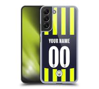 Head Case Designs Officially Licensed Custom Customised Personalised Manchester City Man City FC Away 2024/25 Badge Kit Hard Back Case Compatible With Samsung Galaxy S22+ 5G
